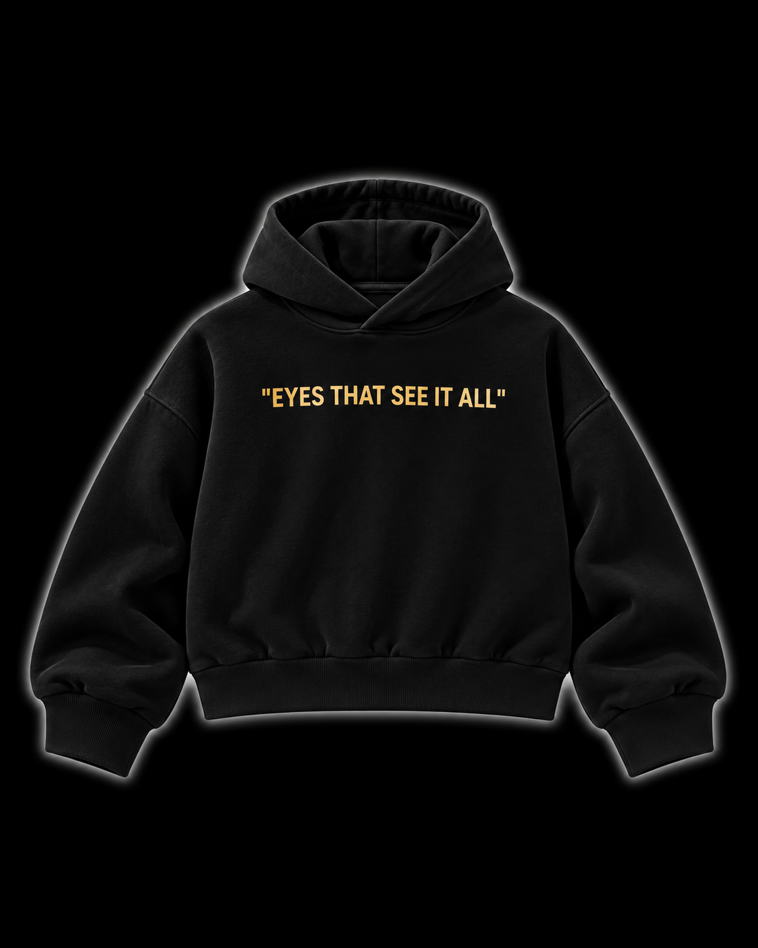 Eyes That See It All Black ( Boxy Hoodie )